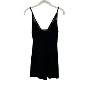 Zara Black Lace Mini Slip Dress Size S V Neck Sleeveless